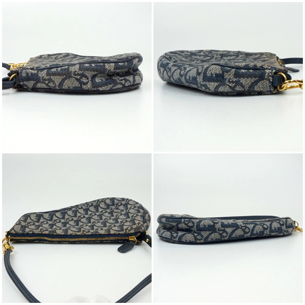 Dior Bag Navy  Christian Trotter Handbag Saddle Blue